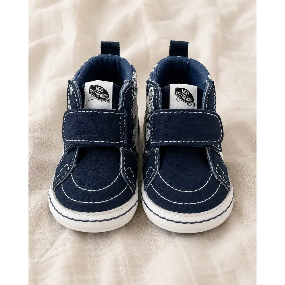 Vans Sk8-Hi Crib Infant 4 Navy Butterfly Baby High Top Sneakers Shoes